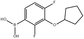 3-(Cyclopentyloxy)-2,4-difluorophenylboronic acid Struktur