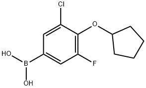 3-Chloro-4-(cyclopentyloxy)-5-fluorophenylboronic acid Struktur