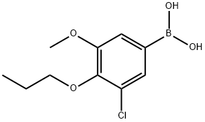 3-Chloro-5-methoxy-4-propoxyphenylboronic acid Struktur