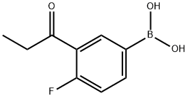 4-Fluoro-3-propanoylphenylboronic acid Struktur