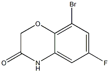 8-Bromo-6-fluoro-2,4-dihydro-1,4-benzoxazin-3-one Struktur