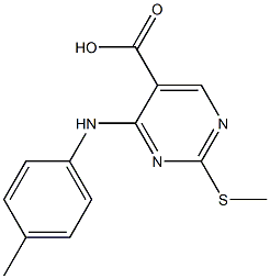 2-(Methylthio)-4-(p-tolylaMino)pyriMidine-5-carboxylic acid Struktur