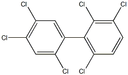 2,2',3,4',5',6-Hexachlorobiphenyl Solution Struktur