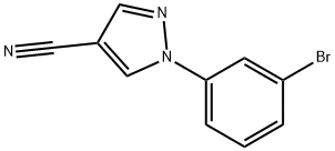 1-(3-broMophenyl)-1H-pyrazole-4-carbonitrile Struktur