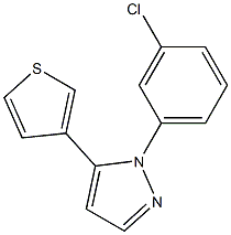 1-(3-chlorophenyl)-5-(thiophen-3-yl)-1H-pyrazole Struktur