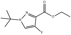 ethyl 1-tert-butyl-4-fluoro-1H-pyrazole-3-carboxylate Struktur