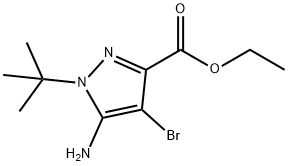 ethyl 5-aMino-4-broMo-1-tert-butyl-1H-pyrazole-3-carboxylate Struktur