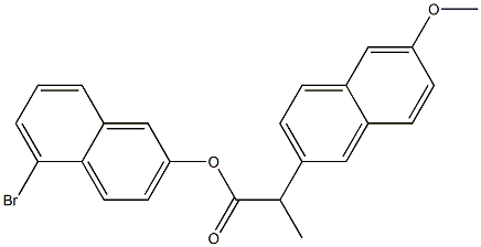 5-BroMo-2-naphthyl 2-(6-Methoxy-2-naphthyl)propanoate Struktur