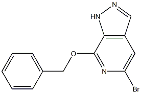 7-(benzyloxy)-5-broMo-1H-pyrazolo[3,4-c]pyridine Struktur