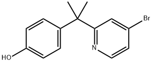 4-(2-(4-broMopyridin-2-yl)propan-2-yl)phenol Struktur