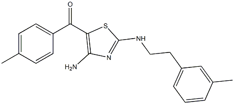 (4-aMino-2-((3-Methylphenethyl)aMino)thiazol-5-yl)(p-tolyl)Methanone Struktur