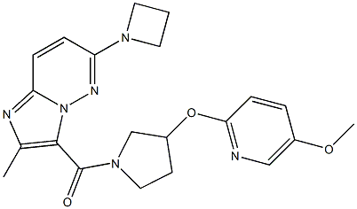 (6-(azetidin-1-yl)-2-MethyliMidazo[1,2-b]pyridazin-3-yl)(3-((5-Methoxypyridin-2-yl)oxy)pyrrolidin-1-yl)Methanone Struktur