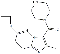 (6-(azetidin-1-yl)-2-MethyliMidazo[1,2-b]pyridazin-3-yl)(piperazin-1-yl)Methanone Struktur