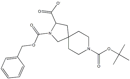 2-((benzyloxy)carbonyl)-8-(tert-butoxycarbonyl)-2,8-diazaspiro[4.5]decane-3-carboxylate Struktur