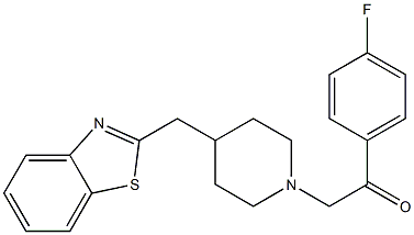 2-(4-(benzo[d]thiazol-2-ylMethyl)piperidin-1-yl)-1-(4-fluorophenyl)ethanone Struktur