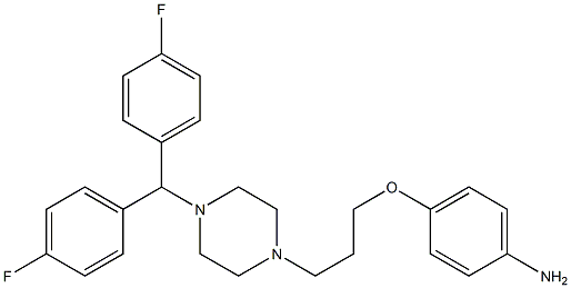 4-(3-(4-(bis(4-fluorophenyl)Methyl)piperazin-1-yl)propoxy)aniline Struktur