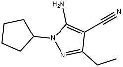 5-aMino-1-cyclopentyl-3-ethyl-1H-pyrazole-4-carbonitrile Struktur