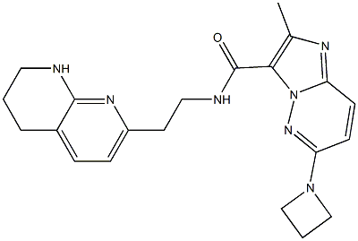 6-(azetidin-1-yl)-2-Methyl-N-(2-(5,6,7,8-tetrahydro-1,8-naphthyridin-2-yl)ethyl)iMidazo[1,2-b]pyridazine-3-carboxaMide Struktur