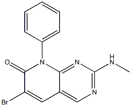 6-broMo-2-(MethylaMino)-8-phenylpyrido[2,3-d]pyriMidin-7(8H)-one Struktur