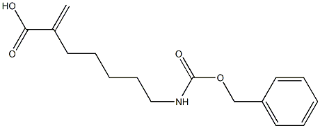 7-(((benzyloxy)carbonyl)aMino)-2-Methyleneheptanoic acid Struktur