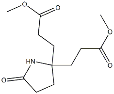 diMethyl 3,3'-(5-oxopyrrolidine-2,2-diyl)dipropanoate Struktur