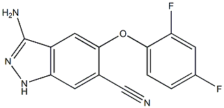 3-aMino-5-(2,4-difluorophenoxy)-1H-indazole-6-carbonitrile Struktur