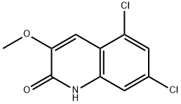 5,7-dichloro-3-Methoxyquinolin-2(1H)-one Struktur