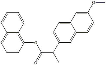 1-Naphthyl 2-(6-Methoxy-2-naphthyl)propanoate Struktur