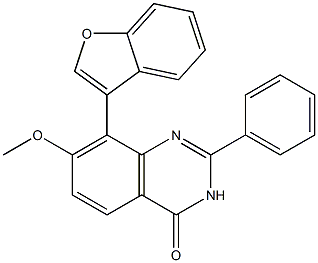 8-(benzofuran-3-yl)-7-Methoxy-2-phenylquinazolin-4(3H)-one Struktur