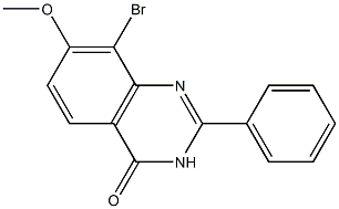 8-broMo-7-Methoxy-2-phenylquinazolin-4(3H)-one Struktur