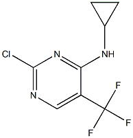 (2-chloro-5-trifluoroMethyl-pyriMidin-4-yl)-cyclopropyl-aMine Struktur