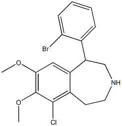 1-(2-broMophenyl)-6-chloro-2,3,4,5-tetrahydro-7,8-diMethoxy-1H-benzo[d]azepine Struktur