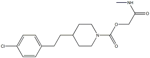 4-[2-(4-Chloro-phenyl)-ethyl]-piperidine-1-carboxylic acid MethylcarbaMoylMethyl ester Struktur