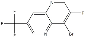 4-BroMo-3-fluoro-7-(trifluoroMethyl)-1,5-naphthyridine Struktur