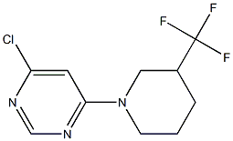 4-chloro-6-(3-(trifluoroMethyl)piperidin-1-yl)pyriMidine Struktur