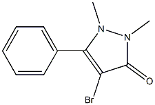 4-broMo-1,2-diMethyl-5-phenyl-1,2-dihydro-pyrazol-3-one Struktur