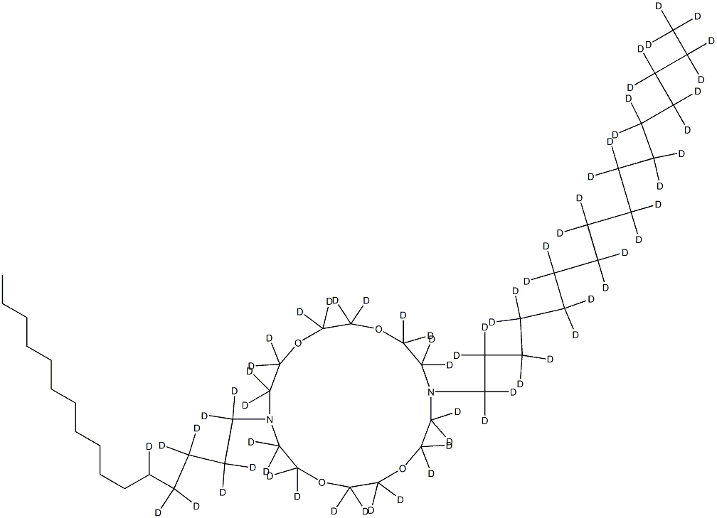 7,16-Dihexadecyl-1,4,10,13-tetraoxa-7,16-diazacyclooctadecane-d66 Struktur