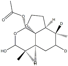 (3aS,4R,6aS,7R,10R,10aR)-Octahydro-4,7-diMethyl-2H,10H-furo[3,2-i][2]benzopyran-8,10-diol-d3 10-Acetate Struktur