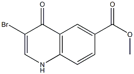 3-BroMo-4-oxo-1,4-dihydro-quinoline-6-carboxylic acid Methyl ester Struktur