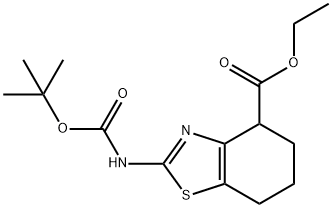 Ethyl 2-(tert-butoxycarbonylaMino)-4,5,6,7-tetrahydrobenzo[d]thiazole-4-carboxylate Struktur