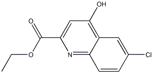 Ethyl 6-chloro-4-hydroxyquinoline-2-carboxylate Struktur