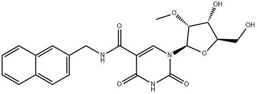 5-Naphthyl-beta-MethylaMinocarbony-2'-O-Methyl-uridine 結(jié)構(gòu)式