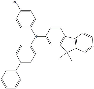 Biphenyl-4-yl-(4-broMo-phenyl)-(9,9-diMethyl-9H-fluoreN-2-yl)-aMine Struktur