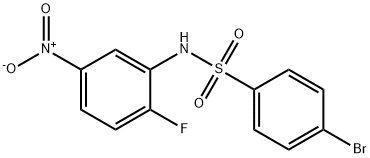 4-BroMo-N-(2-fluoro-5-nitrophenyl)benzenesulfonaMide, 97% Struktur