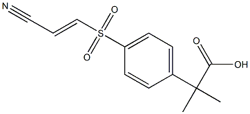 2-[4-(2-Cyano-ethenesulfonyl)-phenyl]-2-Methyl-propionic acid Struktur