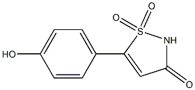 5-(4-Hydroxy-phenyl)-1,1-dioxo-1,2-dihydro-1l6-isothiazol-3-one Struktur