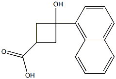 3-Hydroxy-3-naphthalen-1-yl-cyclobutanecarboxylic acid Struktur