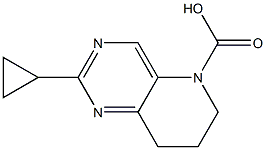 2-Cyclopropyl-7,8-dihydro-6H-pyrido[3,2-d]pyriMidine-5-carboxylic acid Struktur