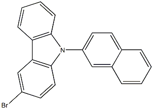 3-broMo-9-(naphthalen-2-yl)-9H-carbazole Struktur