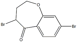 4,8-dibroMo-3,4-dihydrobenzo[b]oxepin-5(2H)-one Struktur